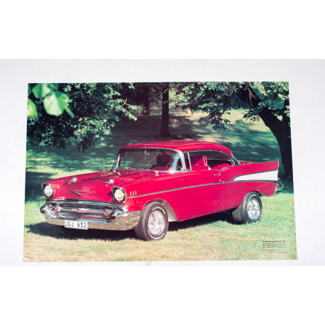 Vintageposter Bilsport Classic Chevrolet Bel Air Sport Coupé -57