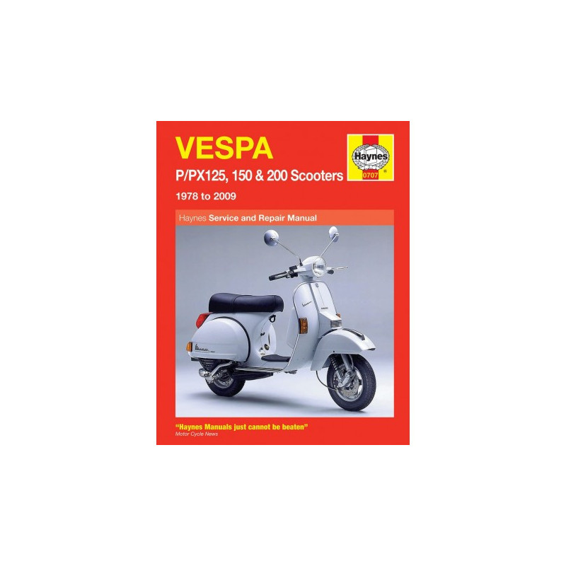 Vespa P/PX 125 150 and 200 scooters 1978 thru 2014 (Includes LML Star 2T)