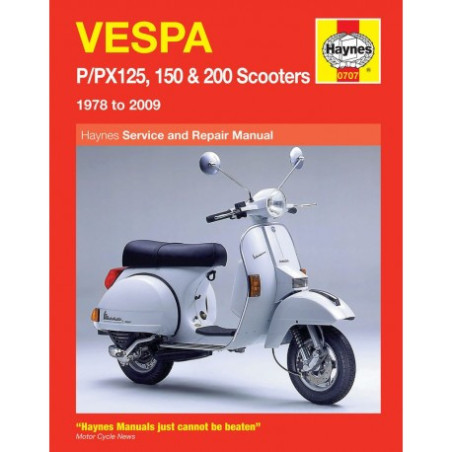 Vespa P/PX 125 150 and 200 scooters 1978 thru 2014 (Includes LML Star 2T)