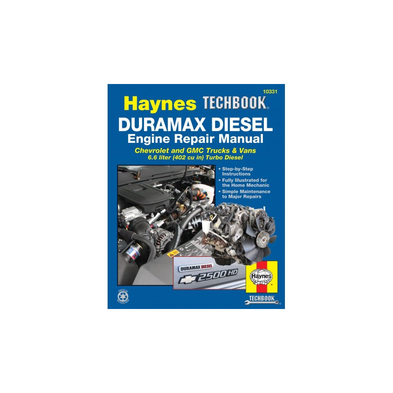 Duramax Diesel Engine Haynes Techbook for Chevrolet and GMC Trucks and Vans for 2001 thru 2012