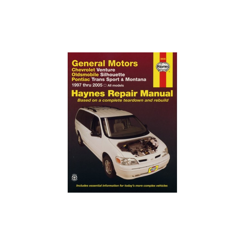 General Motors Haynes Repair Manual covering the Chevrolet Venture Oldsmobile Silhouette Pontiac Trans Sport & Mont