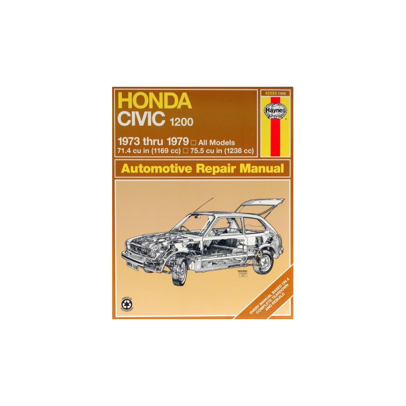 Honda Civic 1200 Haynes Repair Manual covering 1973 thru 1979 models