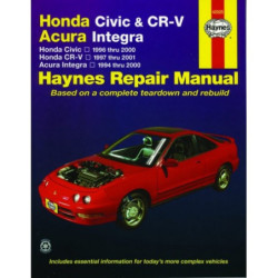 Honda Civic & CR-V / Acura Integra Haynes Repair Manual covering Honda Civic (1996 thru 2000) Honda CR-V (1997 thru