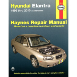 Hyundai Elantra Haynes Repair Manual covering all models 1996 thru 2013 (does not include information specific to h