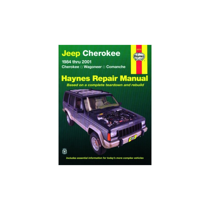 Jeep Cherokee Haynes Repair Manual covering Jeep Cherokee Comanche & Wagoneer Limited 2WD and 4WD gasoline engines