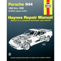 Porsche 944 Haynes Repair Manual for 1983 thru 1989 covering 4-cylinder engine including Turbo (does not include 94