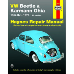 VW Beetle & Karmann Ghia Haynes Repair Manual for 1954 thru 1979