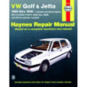 VW Golf GTI & Jetta Haynes Repair Manual for 1993 thru 1998 and VW Cabrio 1995 thru 2002 with 1.8L and 2.0L gasolin