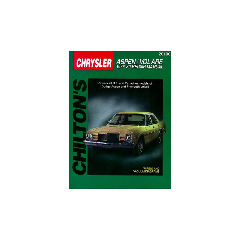 Chrysler Aspen/ Volare Chilton Repair Manual for 1976-80