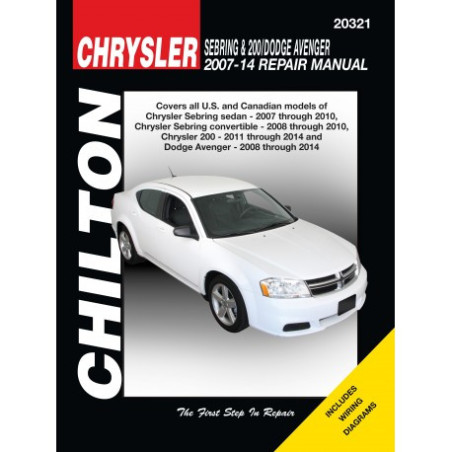 Chrysler Sebring & 200/Dodge Avenger Chilton Repair Manual for 2007-14