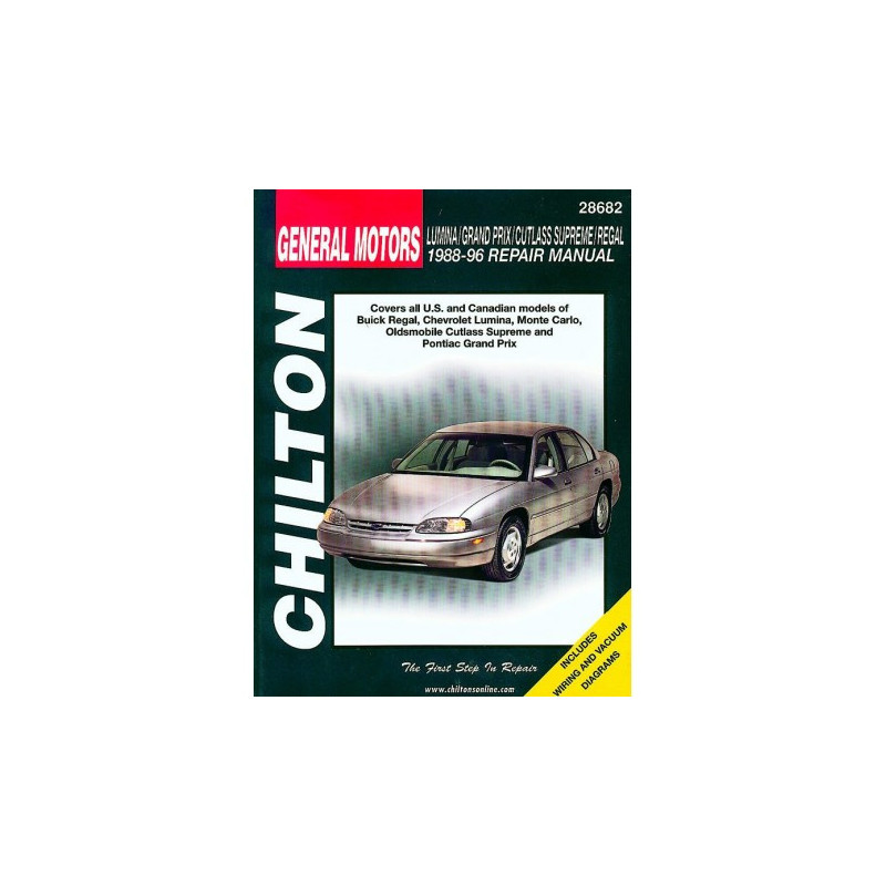 General Motors Chilton Repair Manual for 1988-96 covering all models of Buick Regal Chevrolet Lumina Monte Carlo Ol