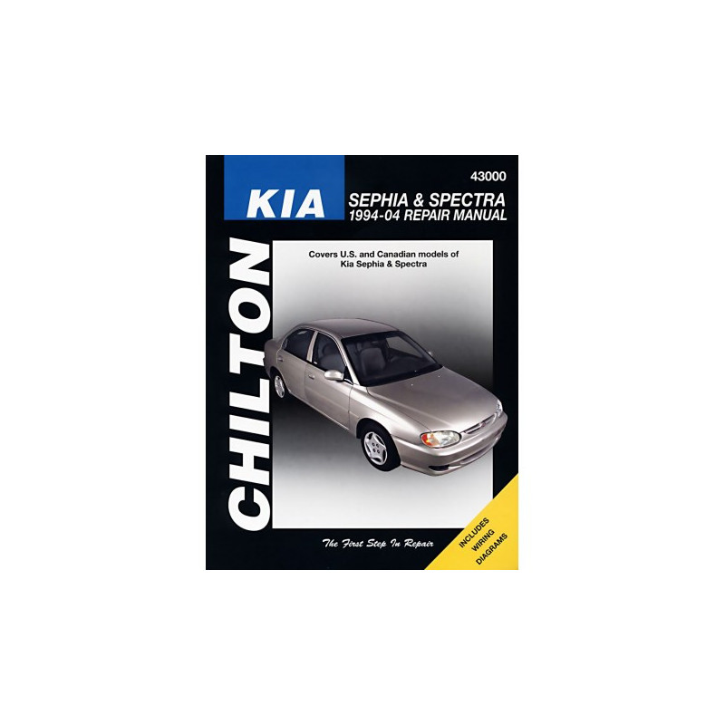 Kia Chilton Repair Manual covering all models of Sephia (1994-01) Spectra (2000-09) and Sportage (2005-10)