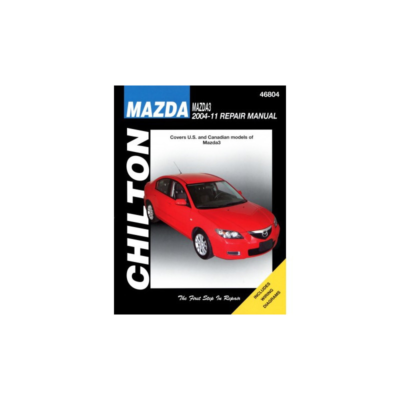 Mazda Chilton Repair Manual for 2004-11 covering all models of Mazda3 (excluding all-wheel drive and turbocharged m