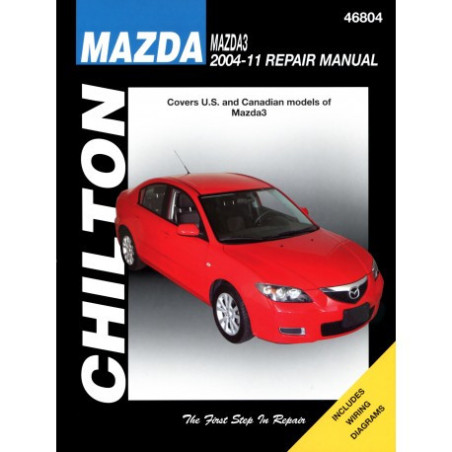 Mazda Chilton Repair Manual for 2004-11 covering all models of Mazda3 (excluding all-wheel drive and turbocharged m