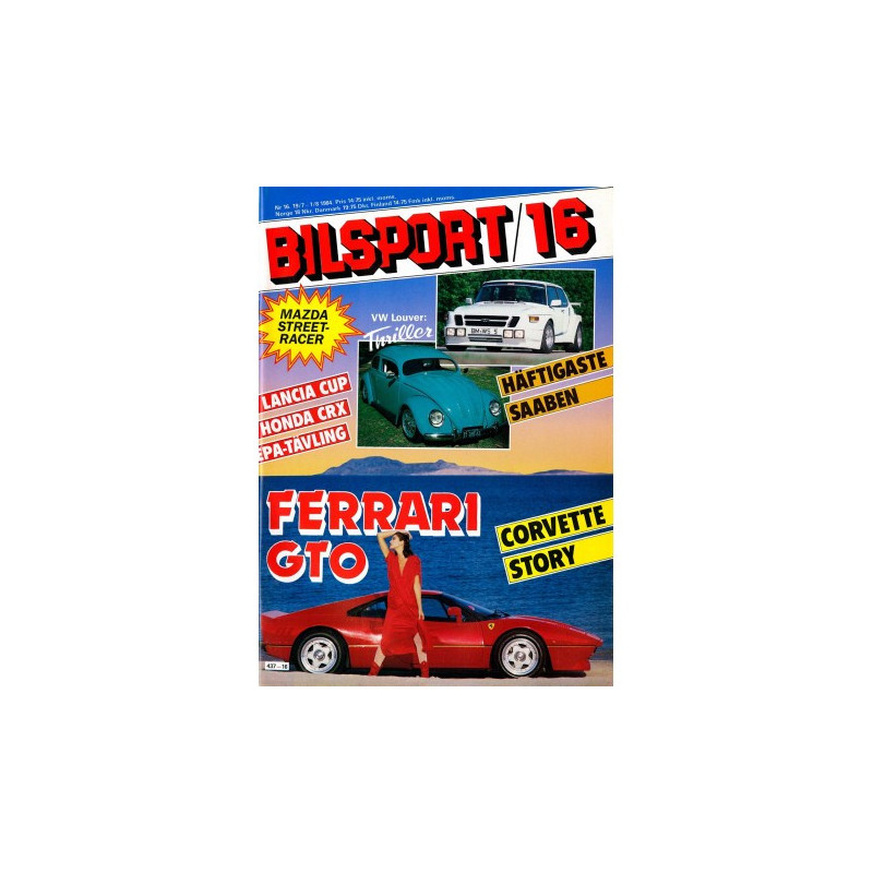 Bilsport nr 16  1984